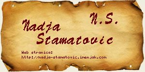 Nadja Stamatović vizit kartica